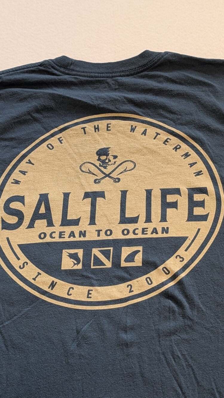 Salt Life Ocean to Ocean Way of the Waterman Graphic Pocket T-Shirt Medium